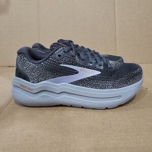 Brooks Ghost Max 2 Ebony/Sweet Lavender Athletic Running Shoes Women Size 8 WIDE